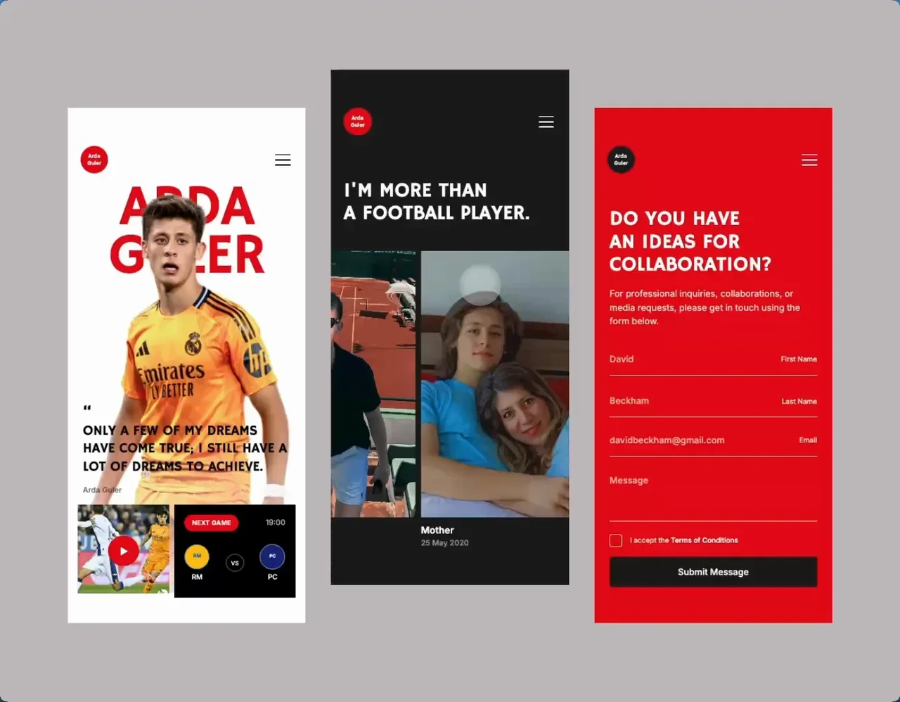 Footballer Portfolio